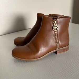 Michael Kors Tan Leather Ankle Booties